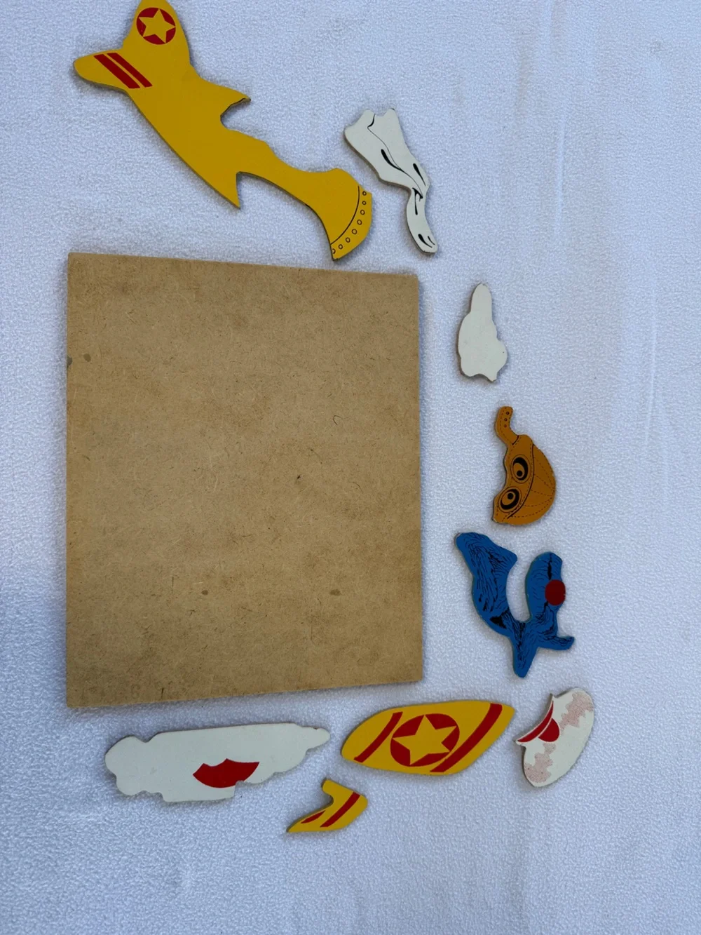 Vintage 1973 Playskool Sesame Street Grover Pilot Wood Tray Puzzle 13pc